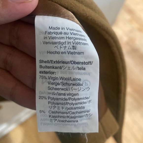 J. Crew Double-Breasted Camel Wool Trench Coat - Picture 3 of 3